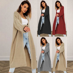 Oversized Ribbed Long Knit Cardigan for Open Front Maxi Sweater Jacket