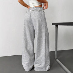High Waist Loose Wide Leg Sweatpants Streetwear Casual Trousers