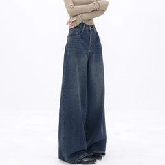 Dark Vintage Wide Leg Denim Pants