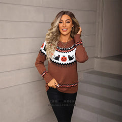 Halloween Black Cat Pumpkin Crew Neck Sweater
