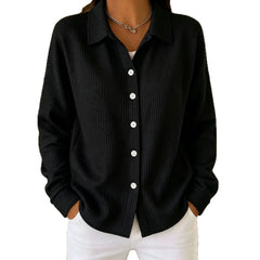 Solid Color Lapel Shirt