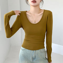 U-Neck Long Sleeve Top