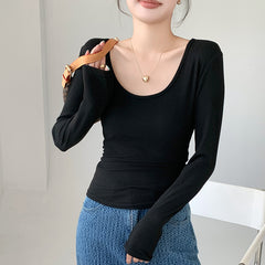 U-Neck Long Sleeve Top