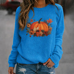 Halloween Ghost Pumpkin Crew Neck Sweater