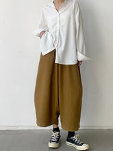 Oversized Balloon Harem Pants, Elastic Waist Relaxed Fit Streetwear Pants with Pockets