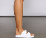 Sandalias de gelatina con doble hebilla