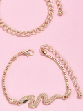Alloy Adjustable Bracelet Two Pieces