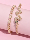 Alloy Adjustable Bracelet Two Pieces