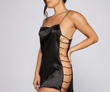 Bold Babe Cut Out Satin Slip