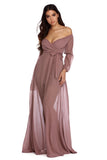 Vestido formal floral cruzado Britt