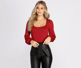 Bubble Sleeve Bodysuit