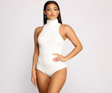 Captivate Me Basic Crepe Sleeveless Bodysuit