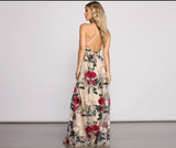 Charena Formal Embroidered Floral Tulle Dress