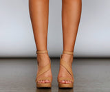 Chic Asymmetrical Strap Platform Heels