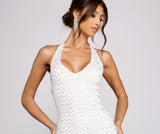 Christine Formal Halter Sequin Dress