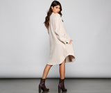 Cozy Days Sherpa Longline Shacket