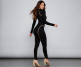 Effortless Trendsetter Ribbed Knit Jumpsuit