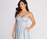 Elana Glitter A-Line Dress