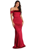 Elena Ruched Satin Gown