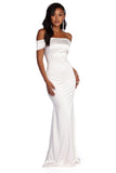 Elena Ruched Satin Gown