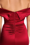Elena Ruched Satin Gown