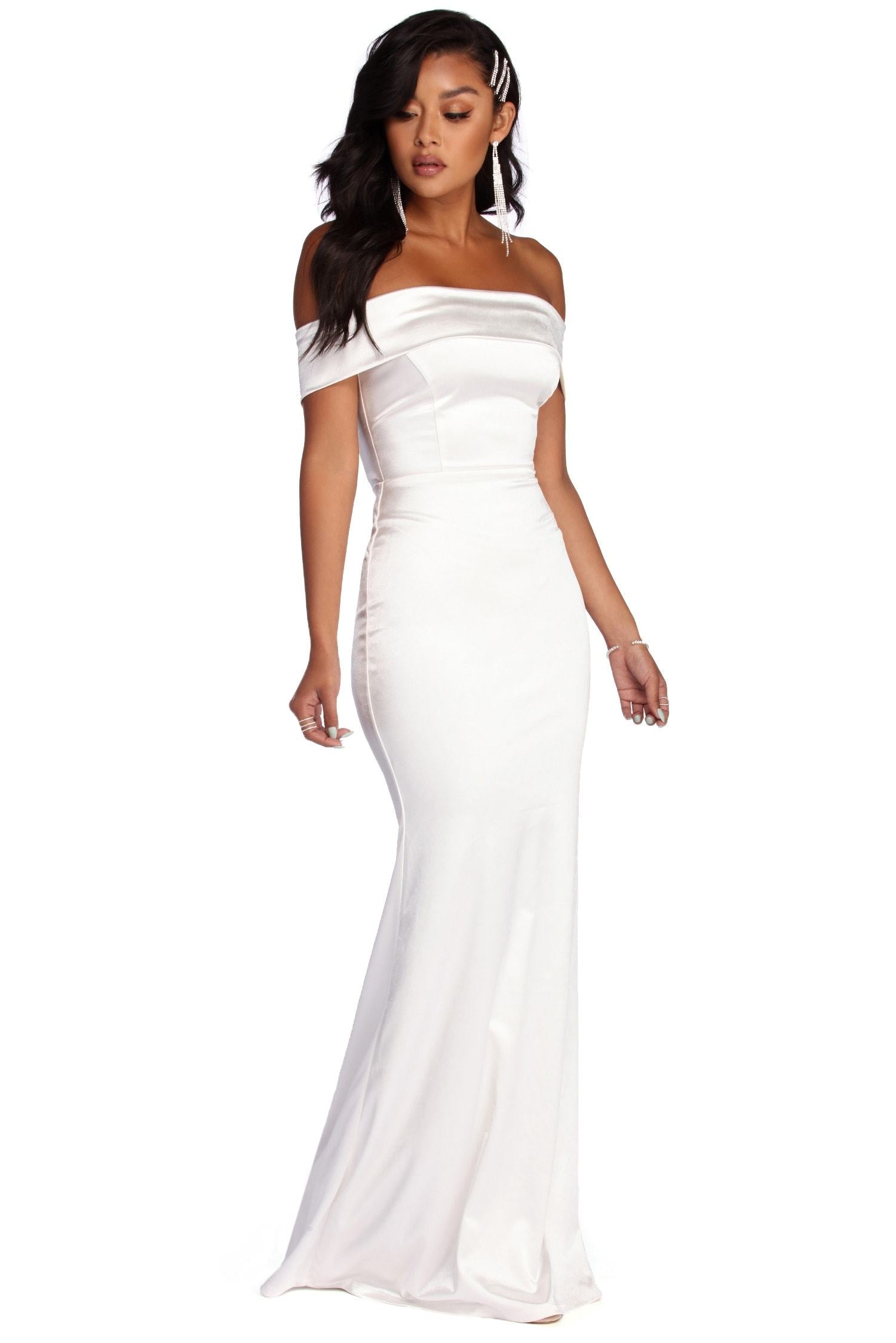 Elena Ruched Satin Gown