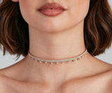 Enchanting Cubic Zirconia Memory Wire Choker