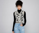 Feeling Wild Leopard Knit Vest