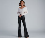 Flare For You Faux Leather Pants