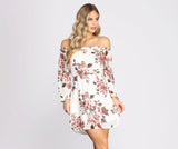 Vestido floral con hombros descubiertos Fresh Start