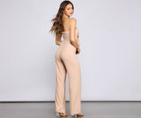 Glam It Up Tie Front Jumpsuit