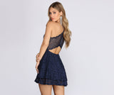 Vestido patinador de encaje Glitz & Glam