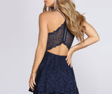 Glitz & Glam Lace Skater Dress