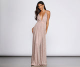 Vestido formal metálico brillante Haley