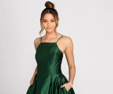 Harper Formal Satin Ball Gown