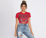 Hustle Squad Slashed Crop Top