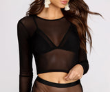 In einem Mesh Mood Crop Top