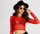 In A Mesh Mood Crop Top