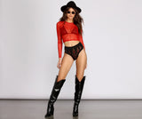 In A Mesh Mood Crop Top