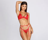 In It For The Romance Rhinestone Garter Belt