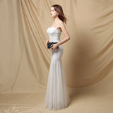 Jerry sling-mesh fishtail dress