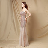 Jerry sling-mesh fishtail dress