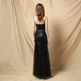 Jerry sling-mesh fishtail dress