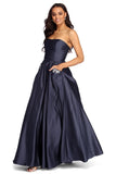 Vestido de fiesta formal con joya de Josephine