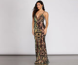 Vestido de sirena con lentejuelas iridiscentes Joy