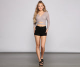 Kara Super High Rise Destructed Shorts