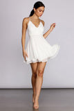Lace Stunner Layered Skater Dress
