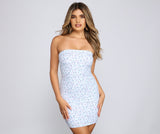 Vestido tubo con estampado floral