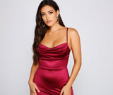 Lola High Slit Satin Dress 2