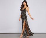 Vestido largo floral con aspecto fabuloso